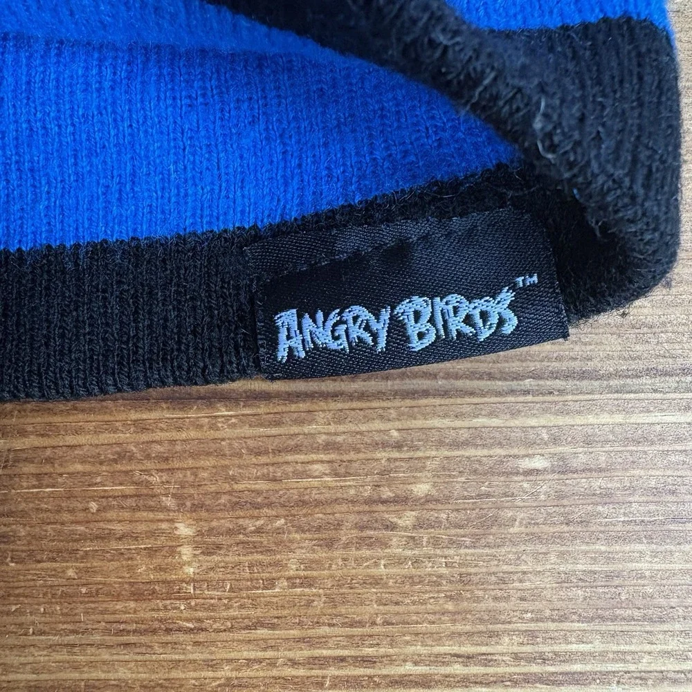 Angry Birds Kids Beanie Hat Blue Black Red Bird Rovio 2009-2012 Youth Cap